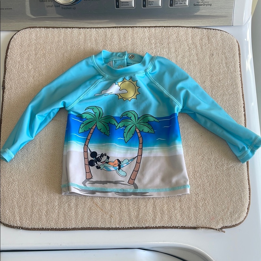 Disney Baby, Boys Mickey Mouse rash guard. 3-6 months